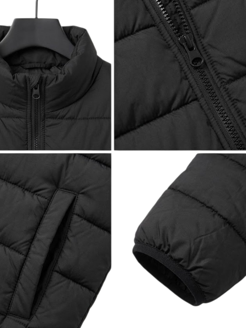 Puffer Jacket With Sleeve Black