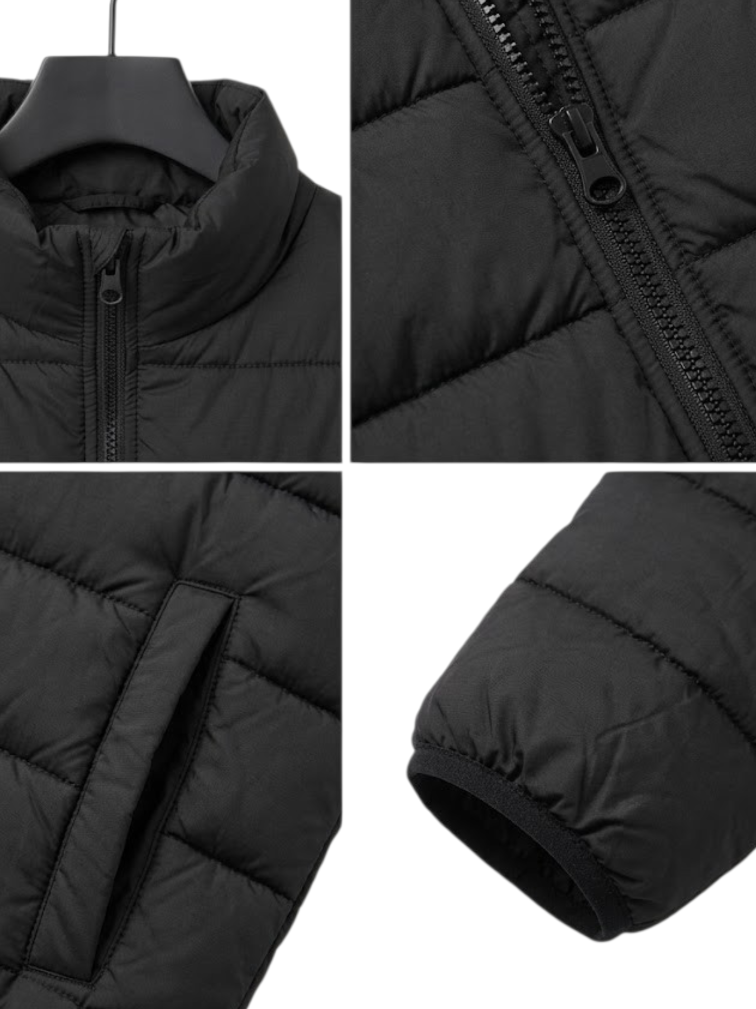 Puffer Jacket With Sleeve Black