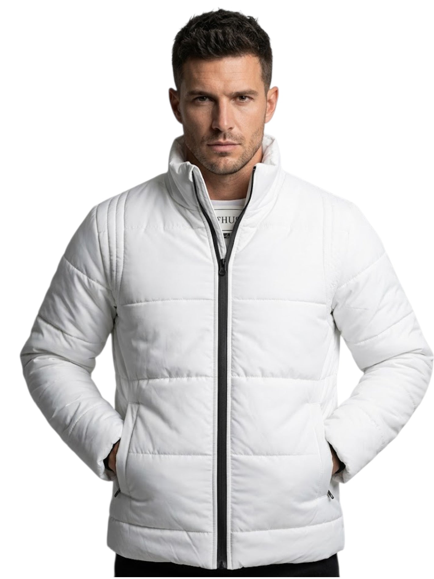 Puffer Jacket With Sleeve Off White