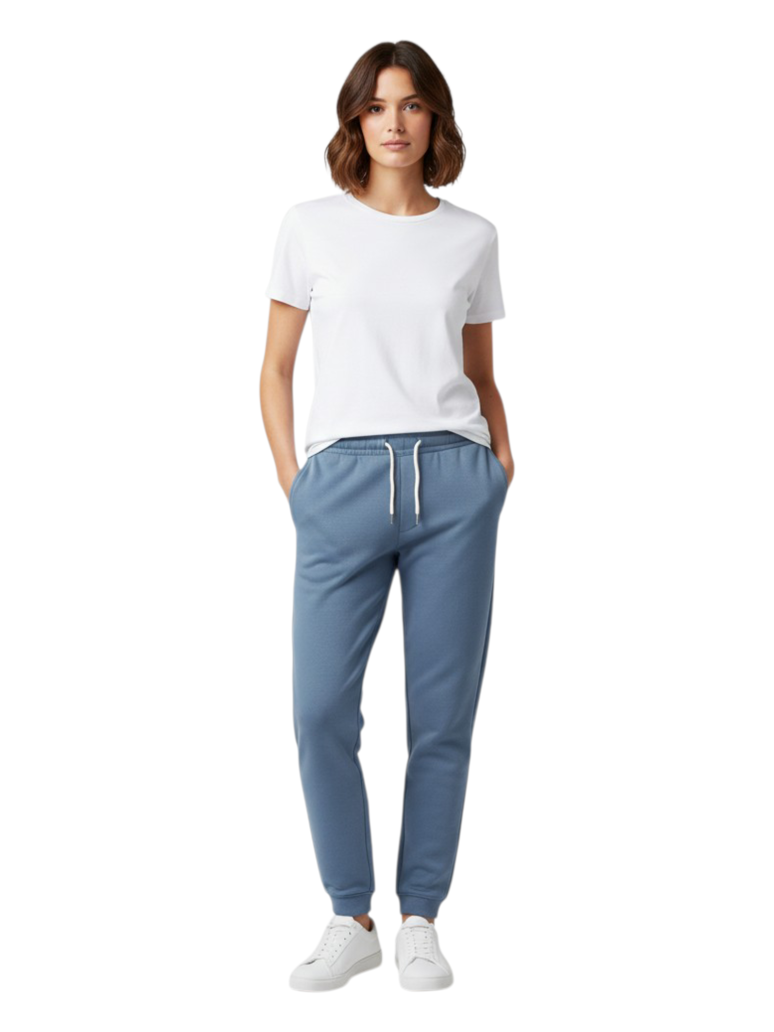 Women's 3 Thread Fleece Trouser Dusty Blue