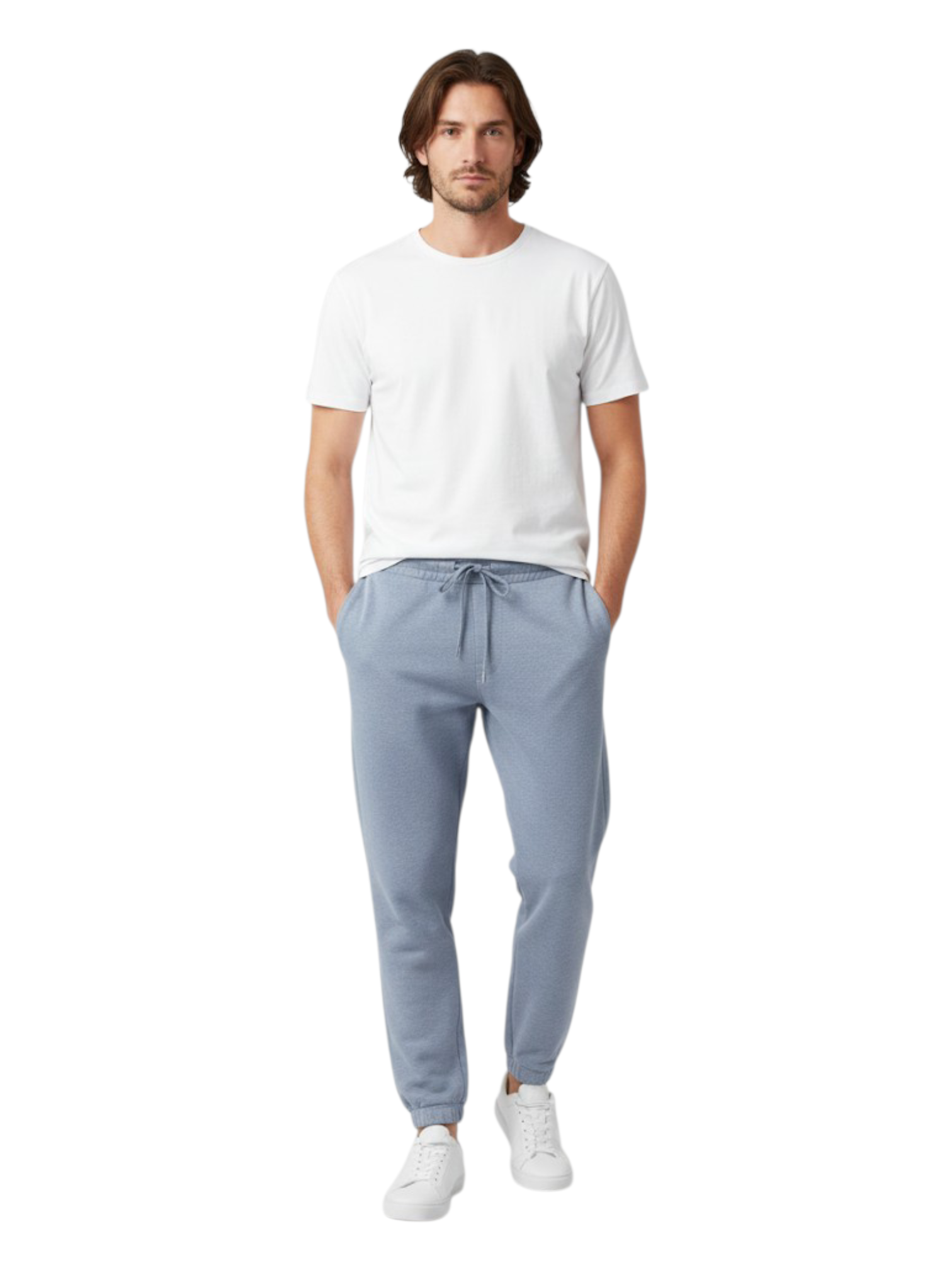 Men's 3 Thread Fleece Trouser Sky Blue