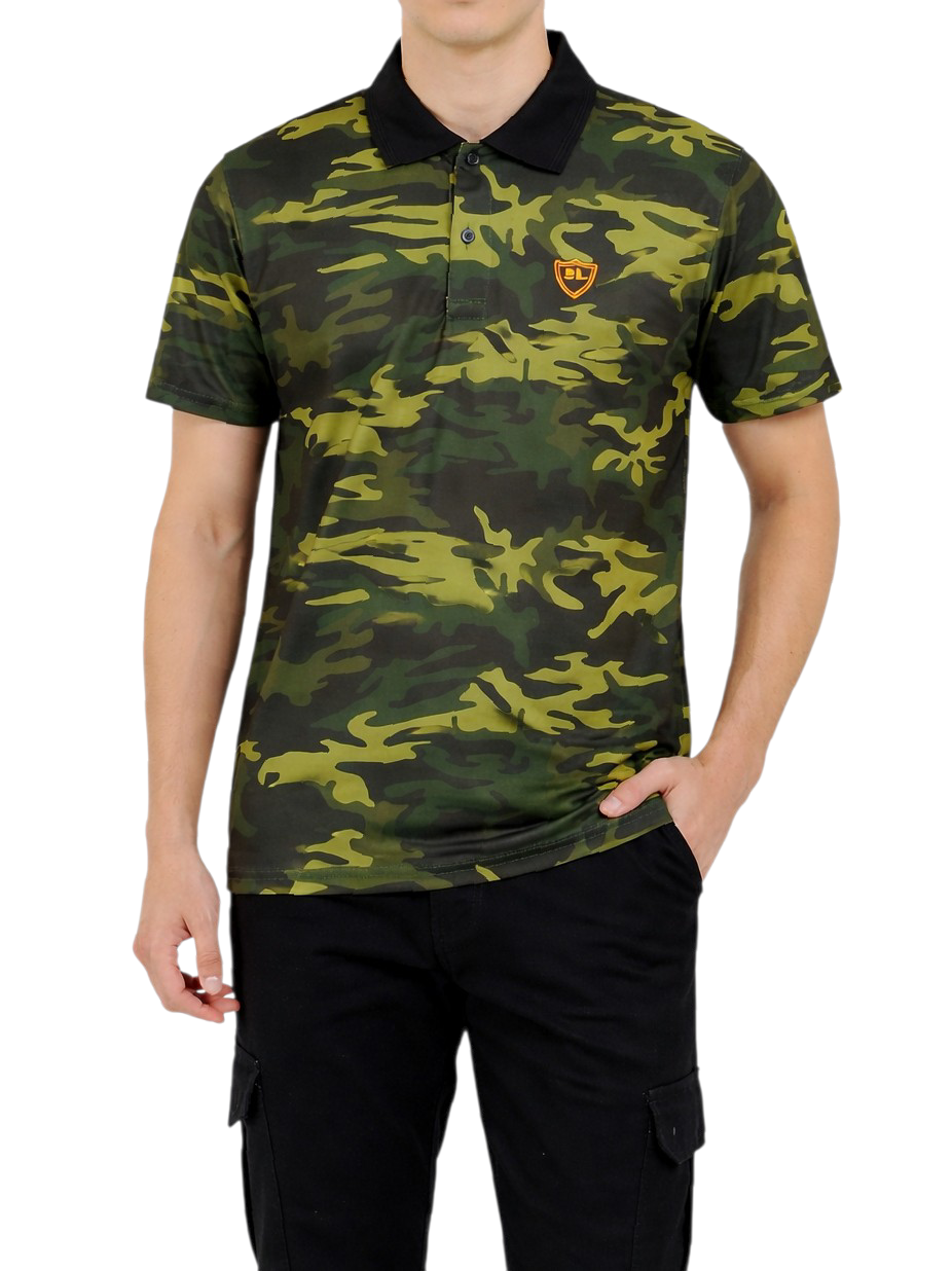Single Jersey Camo Print Green
