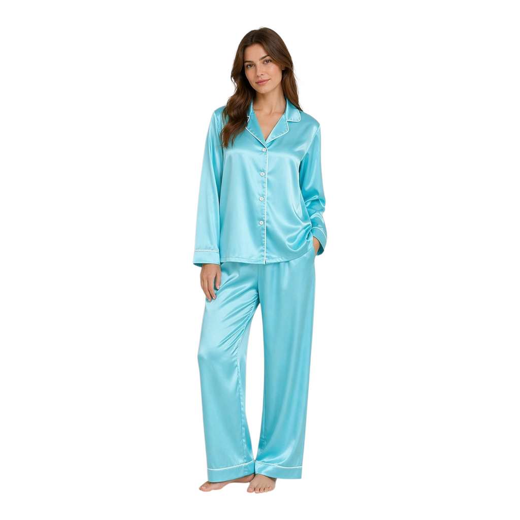 Silk Night wear Lite Blue