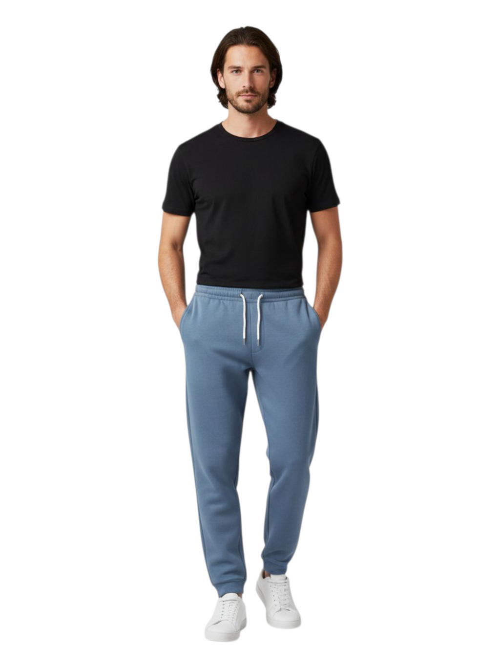Men's 3 Thread Fleece Trouser Dusty Blue