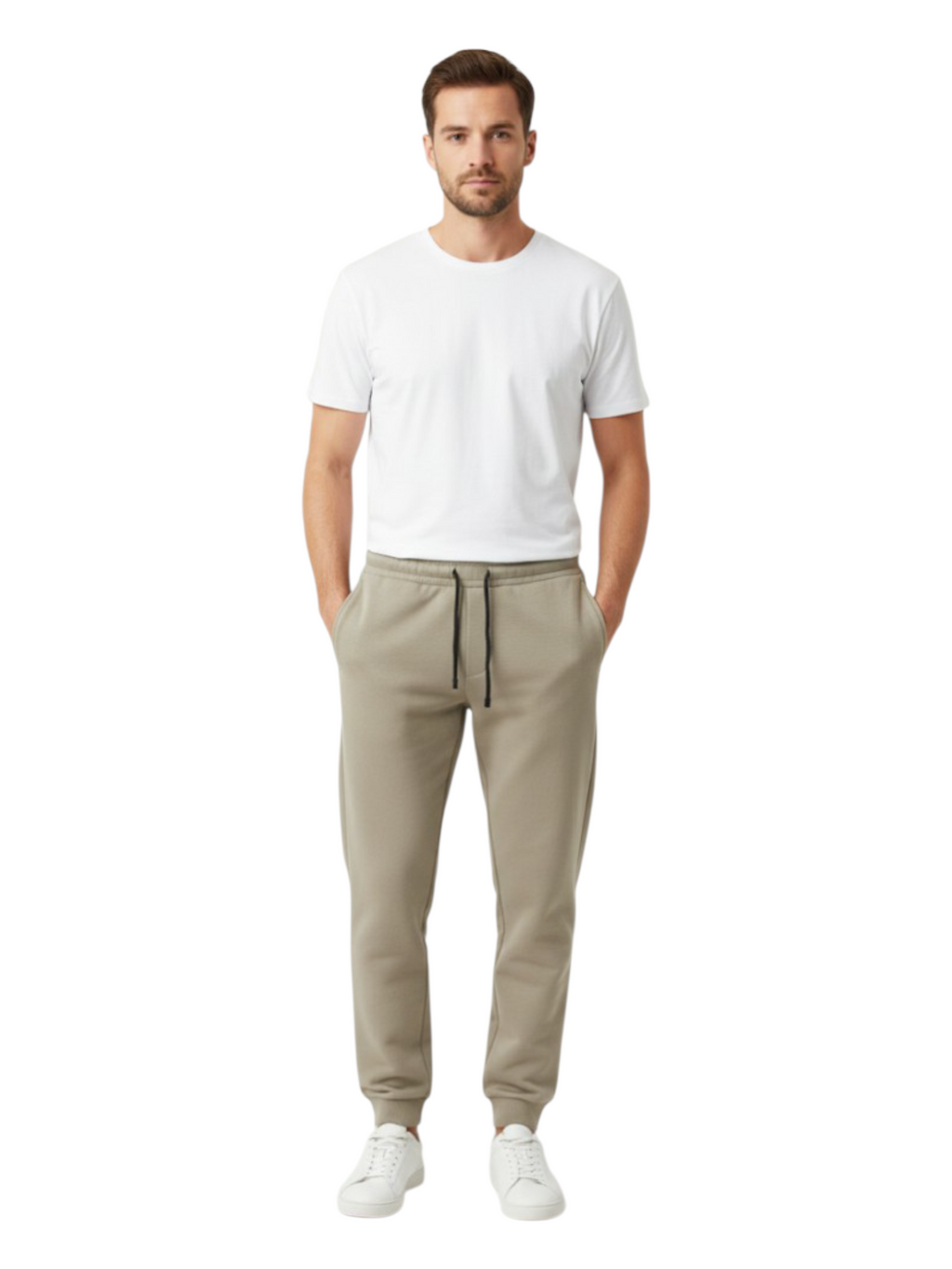 Men's 3 Thread Fleece Trouser Beige