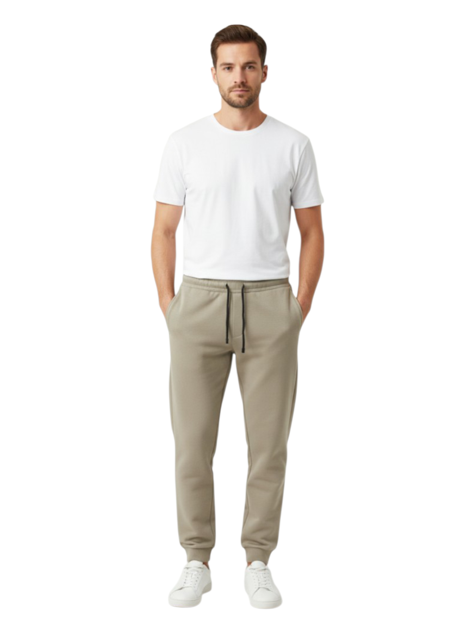 Men's 3 Thread Fleece Trouser Beige