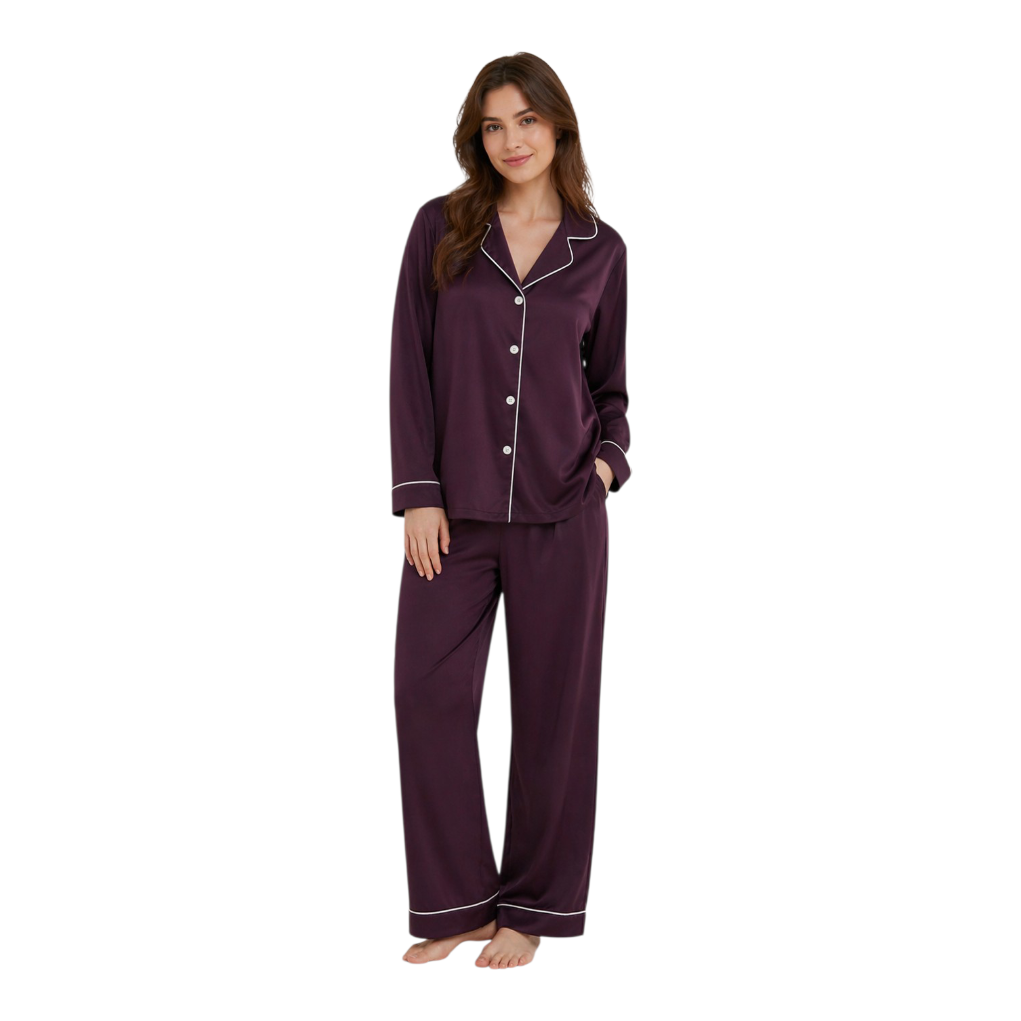 Silk Night wear Purple