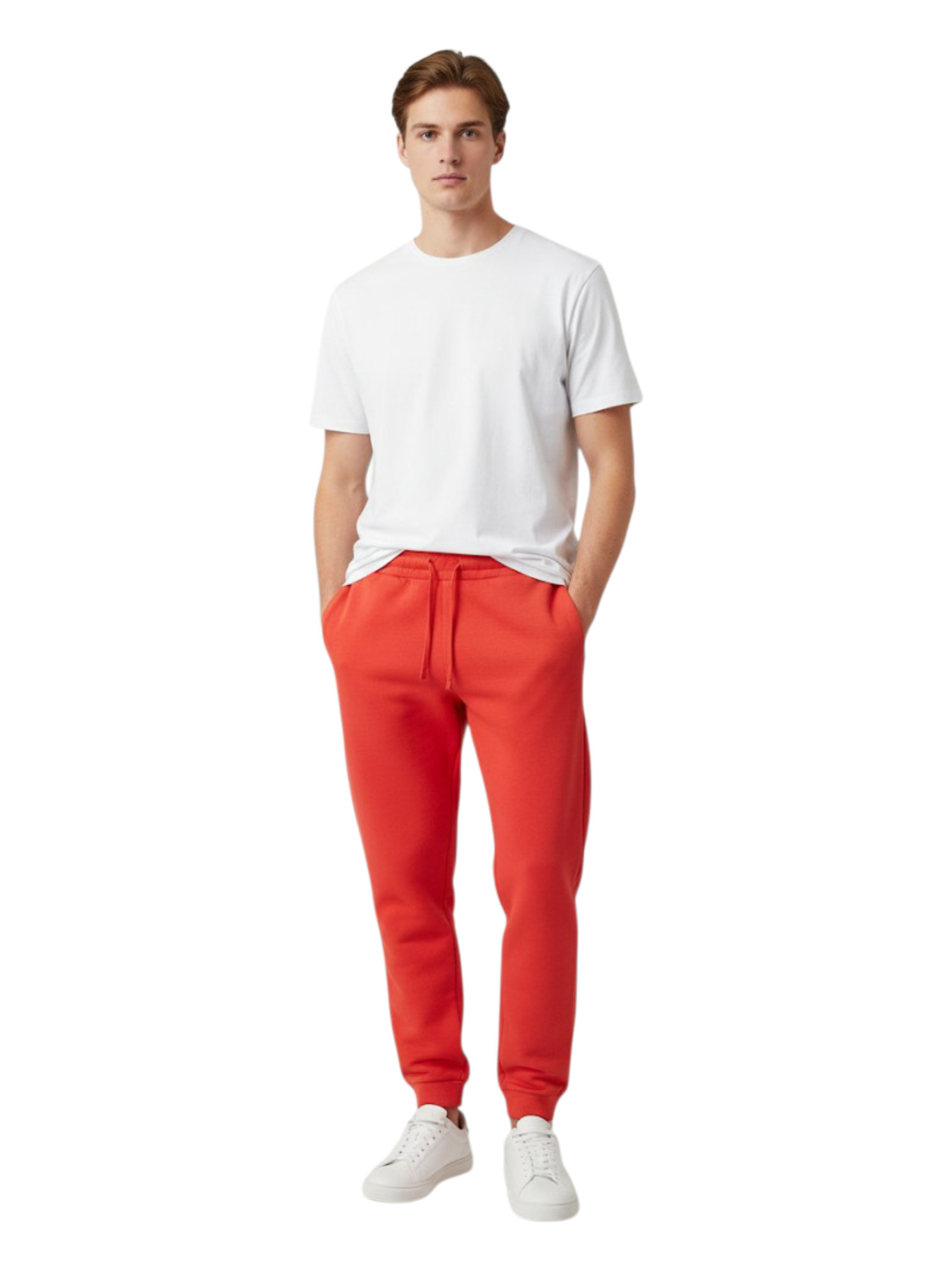 Men's 3 Thread Fleece Trouser Red