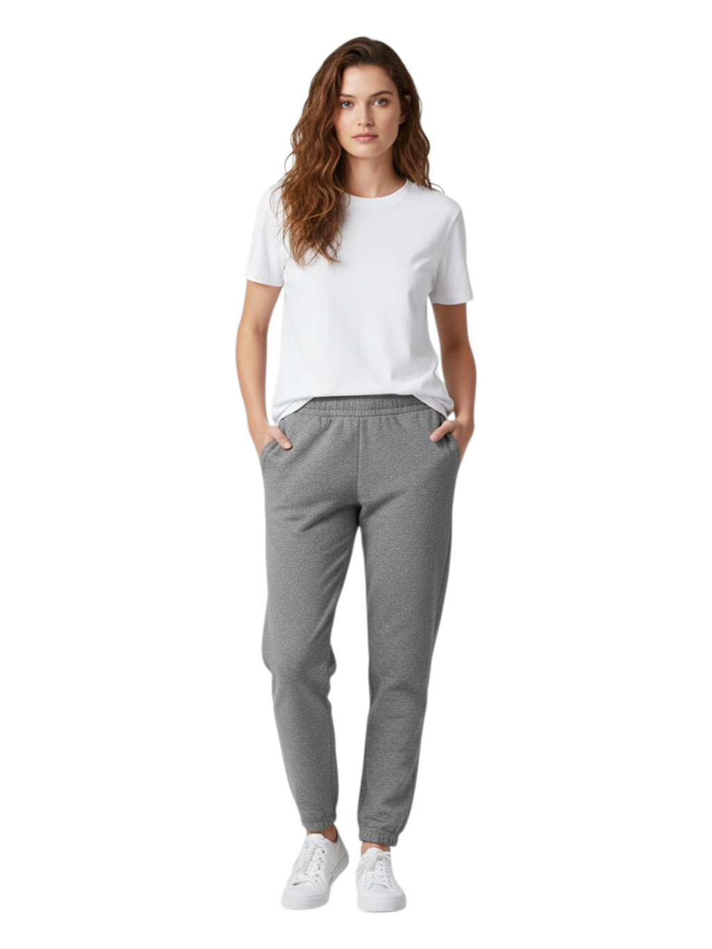 Women's 3 Thread Fleece Trouser Grey Merl