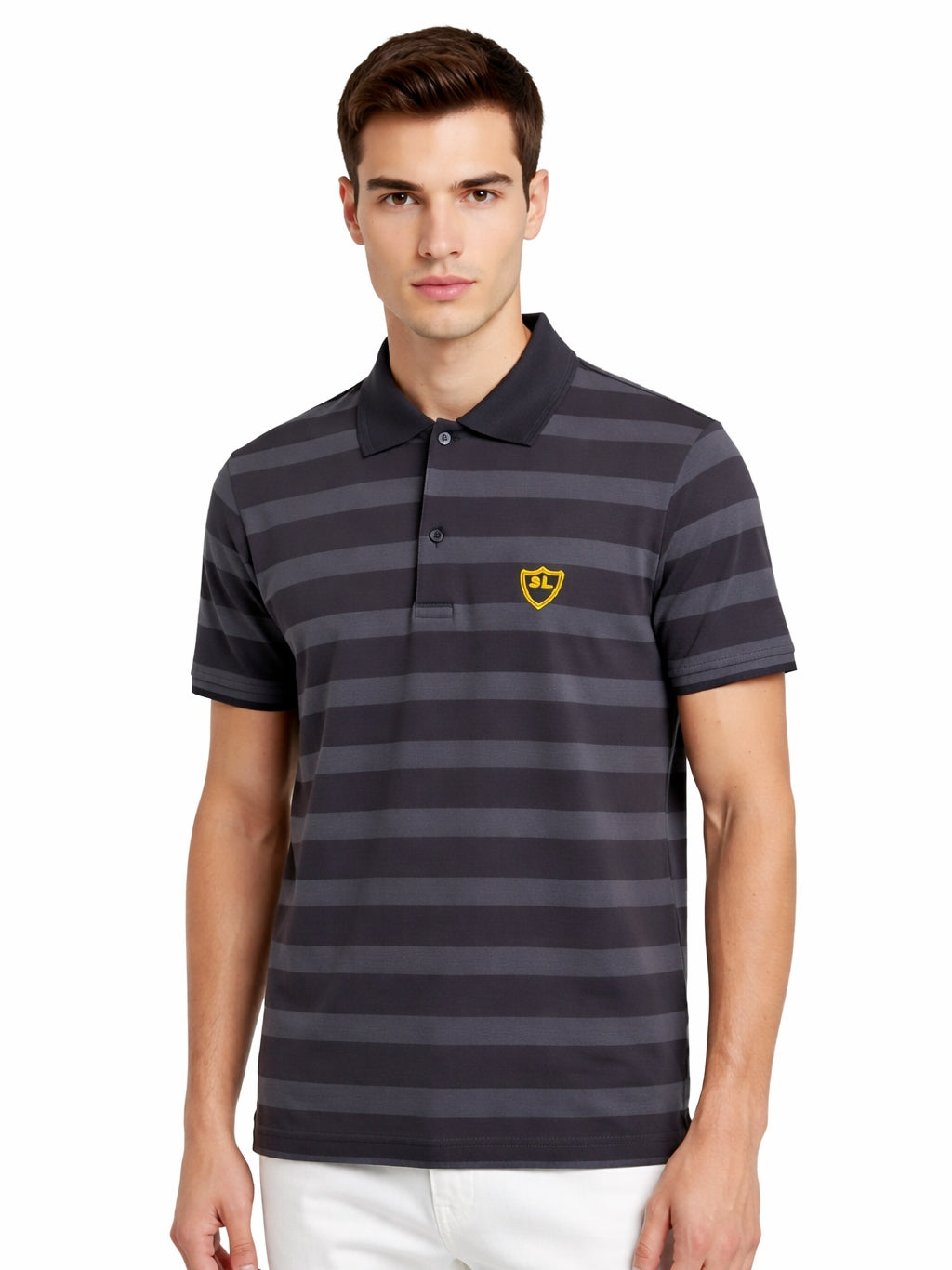 Single Jersey Yarn Dyed Stripe Black Striper