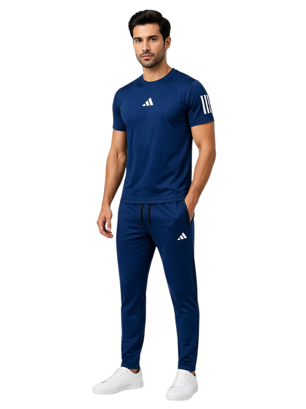 Premium Quality Men's Track Suit 100% Cotton Blue