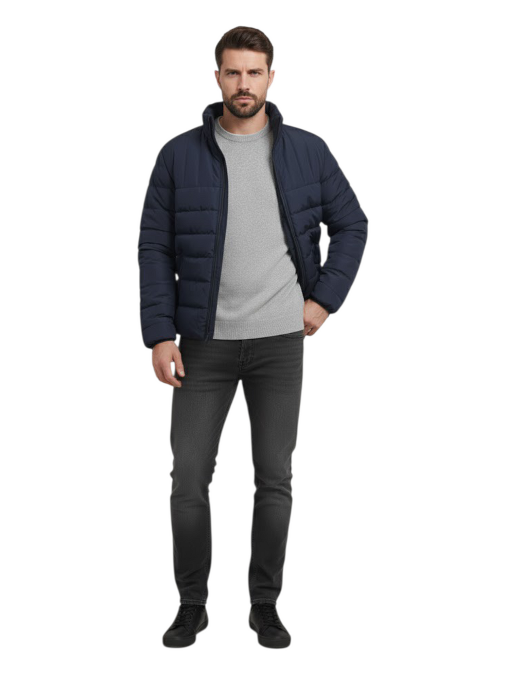 Puffer Jacket With Sleeve Blue