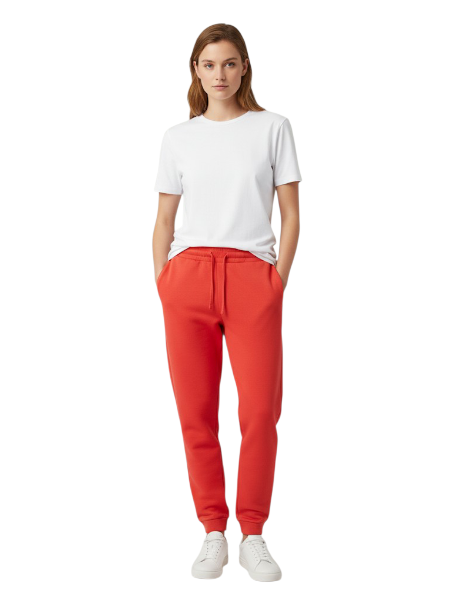 Women's 3 Thread Fleece Trouser Red
