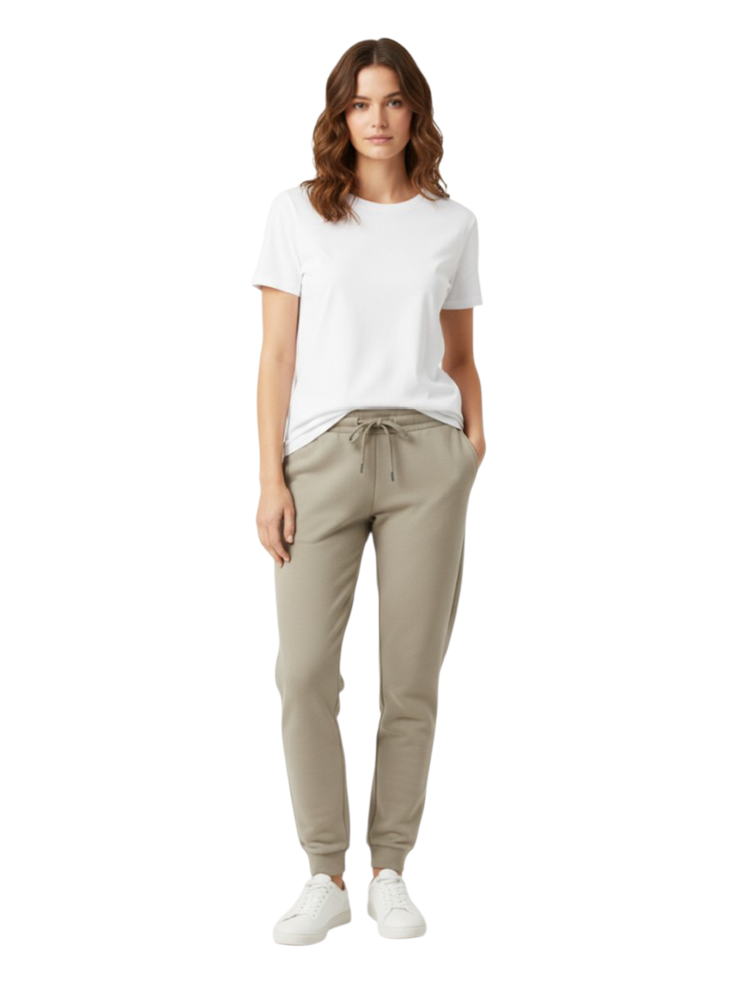 Women's 3 Thread Fleece Trouser Beige