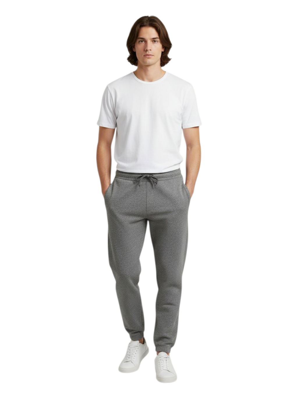 Men's 3 Thread Fleece Trouser Snake Grey Print