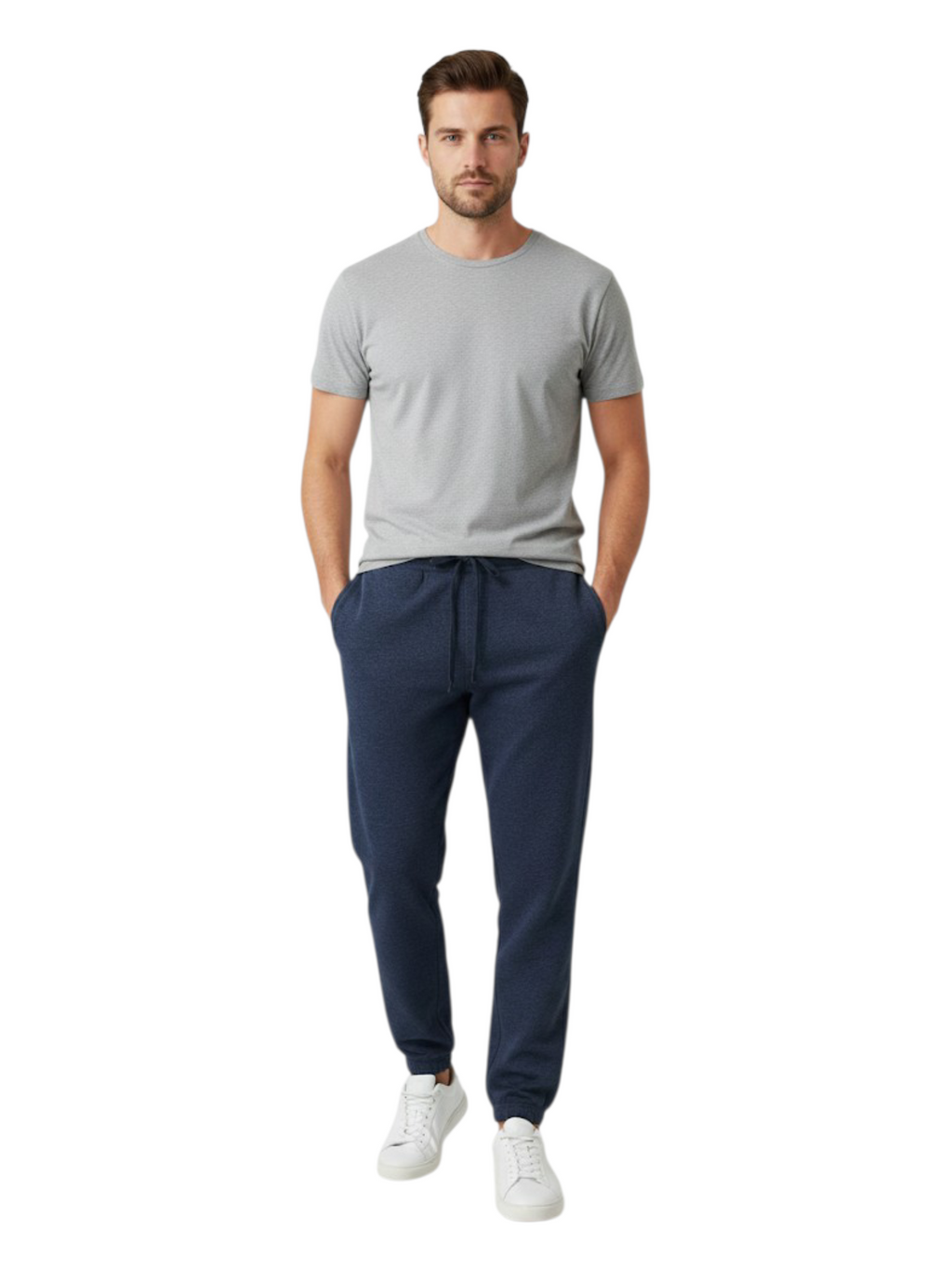 Men's 3 Thread Fleece Trouser Navy Heather