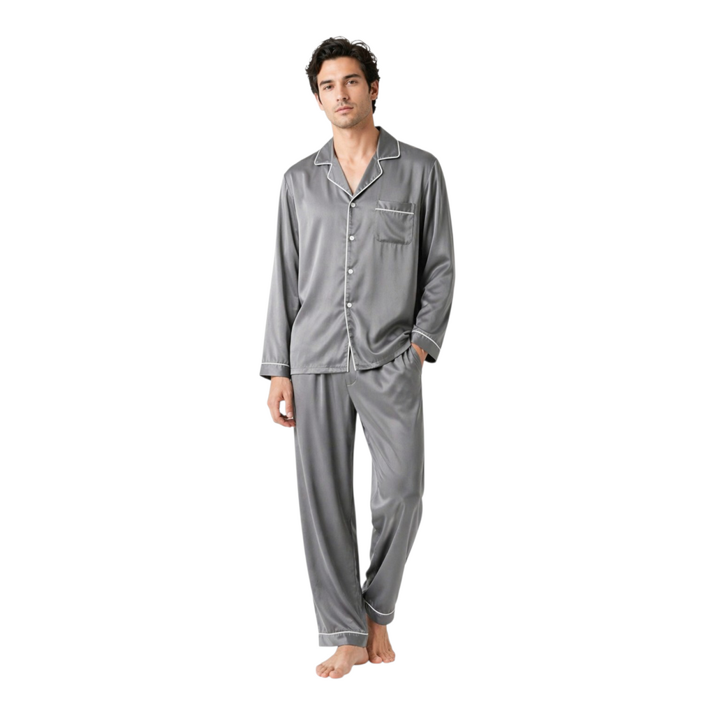 Men's Silk Wear Golden Dark grey