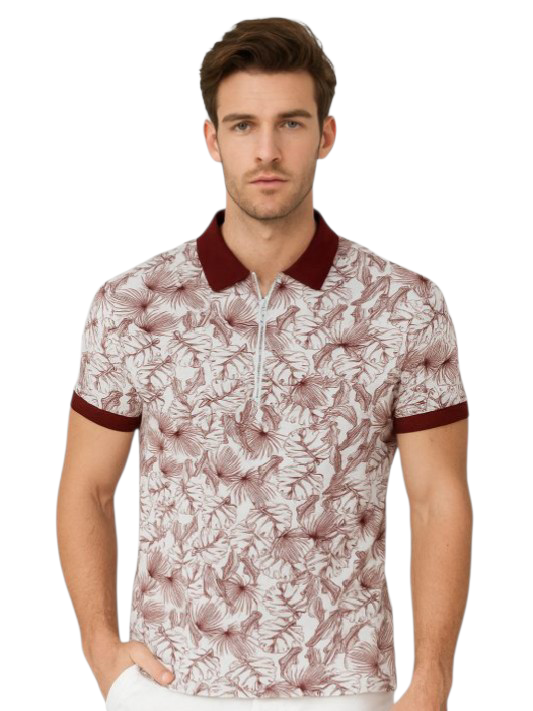 Floral Print Maroon