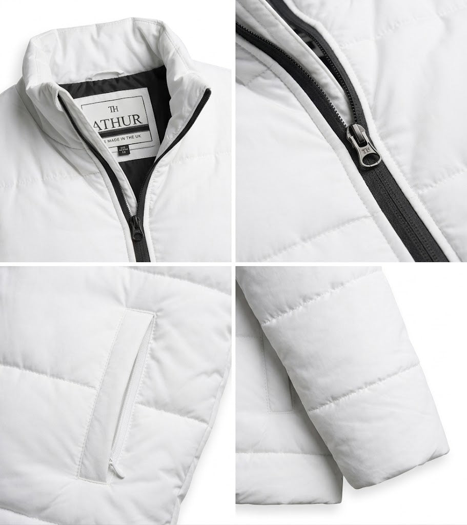 Puffer Jacket With Sleeve Off White