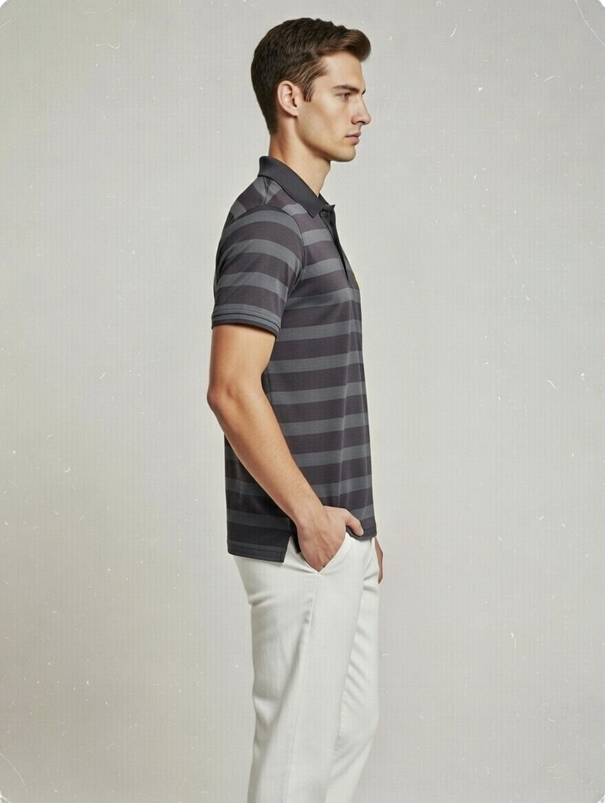 Single Jersey Yarn Dyed Stripe Black Striper