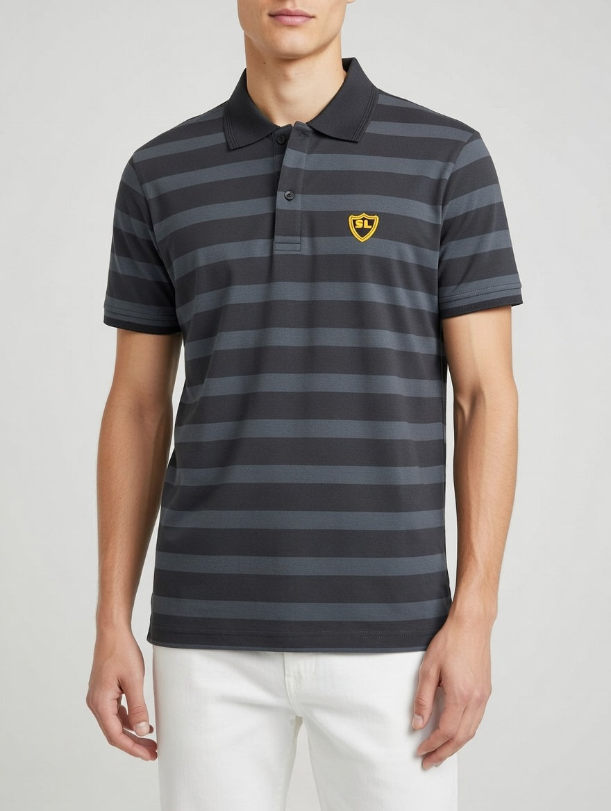 Single Jersey Yarn Dyed Stripe Black Striper