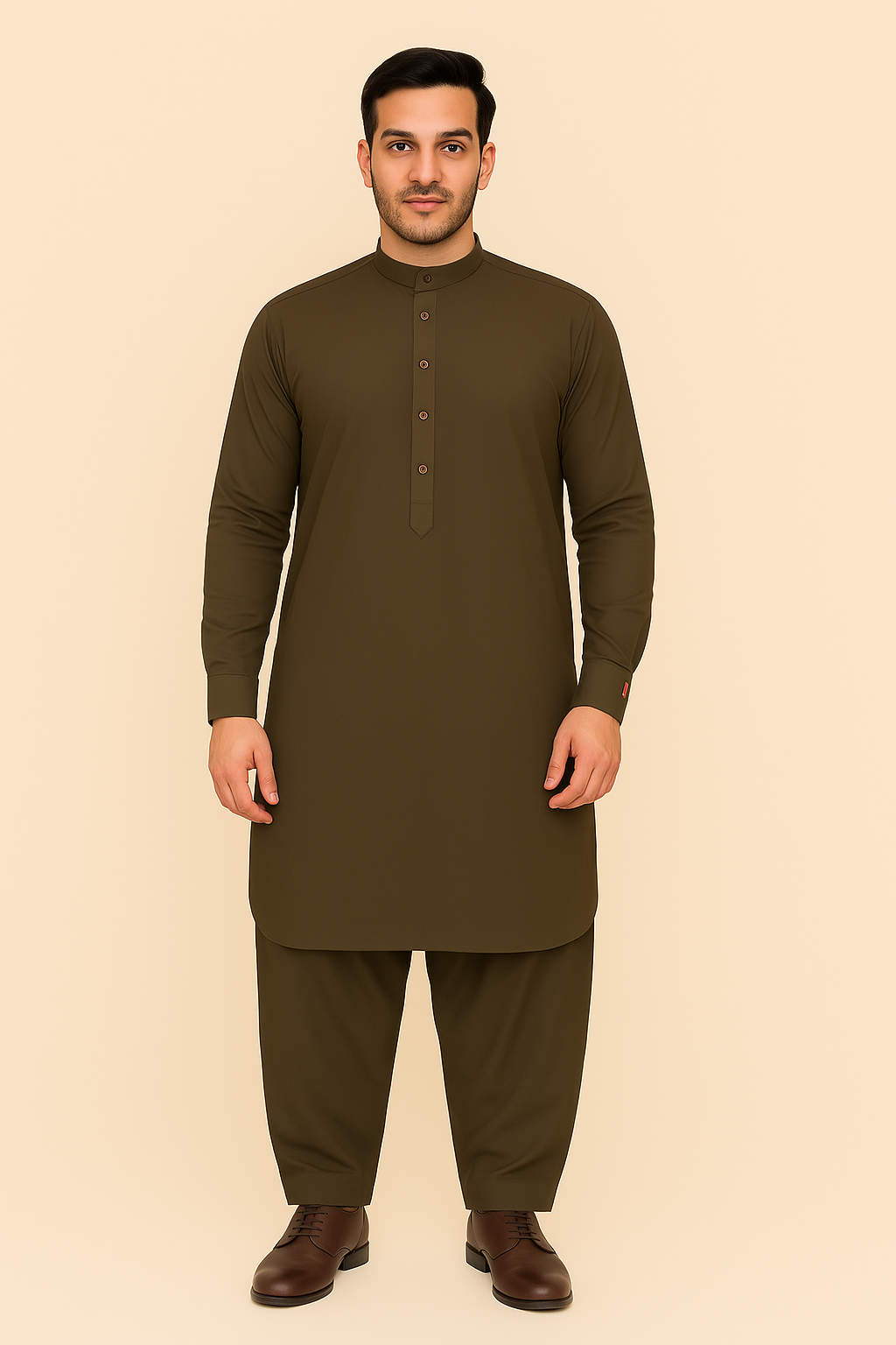 Men's Shalwar Kameez Brown