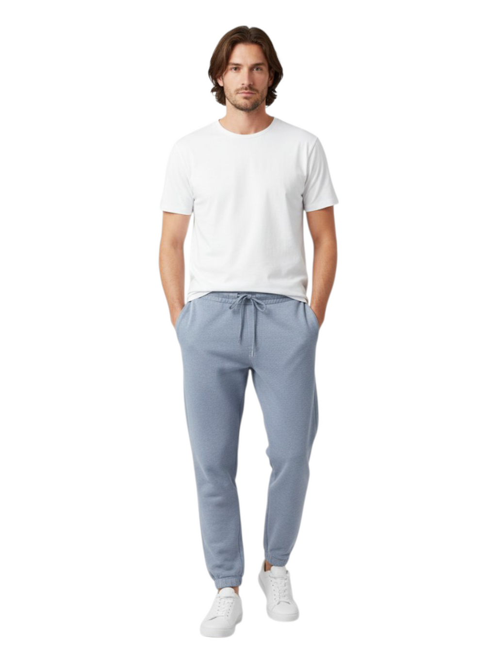 Men's 3 Thread Fleece Trouser Space Blue