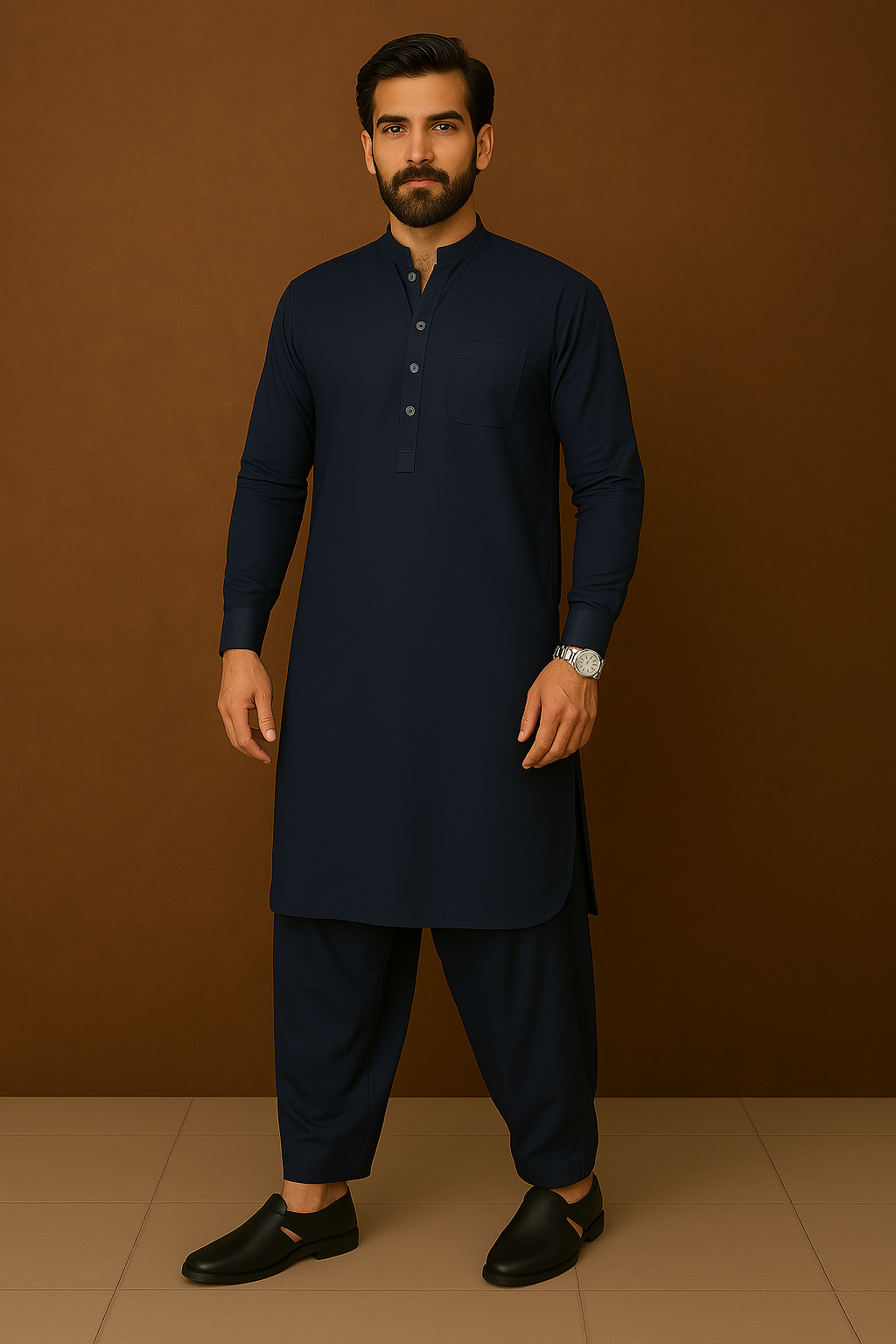 Men's Shalwar Kameez Dark Blue