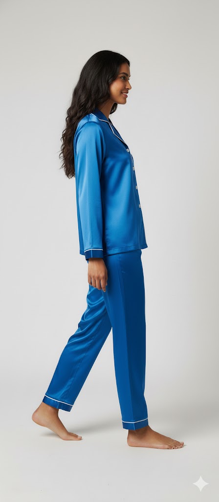 Silk Night wear Dark Blue