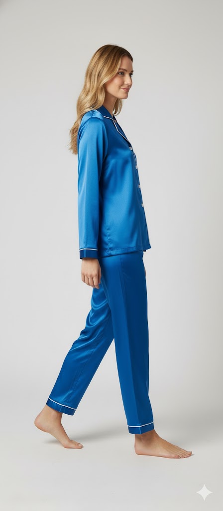 Silk Night wear Dark Blue