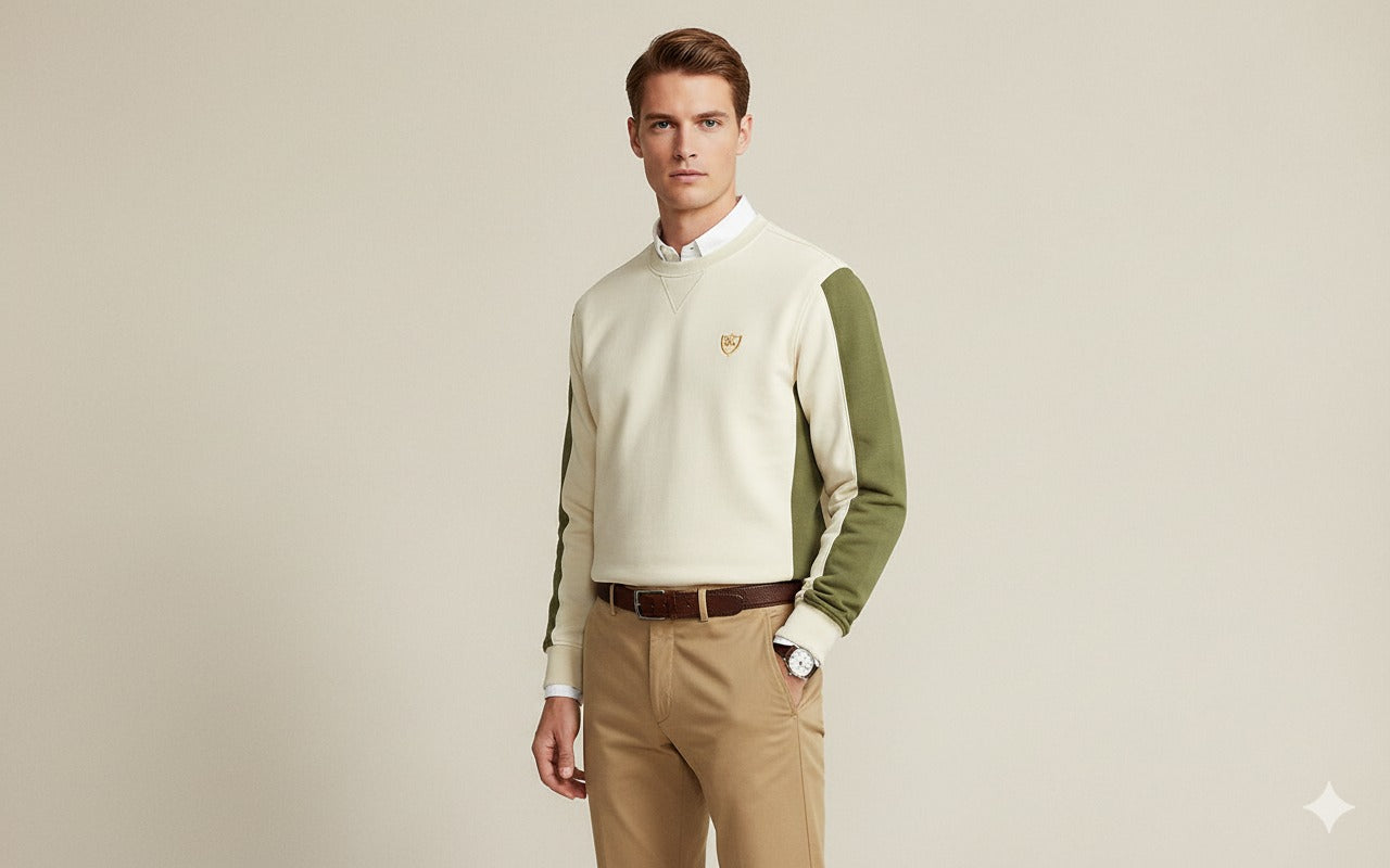 Sweat Shirt Cream Green