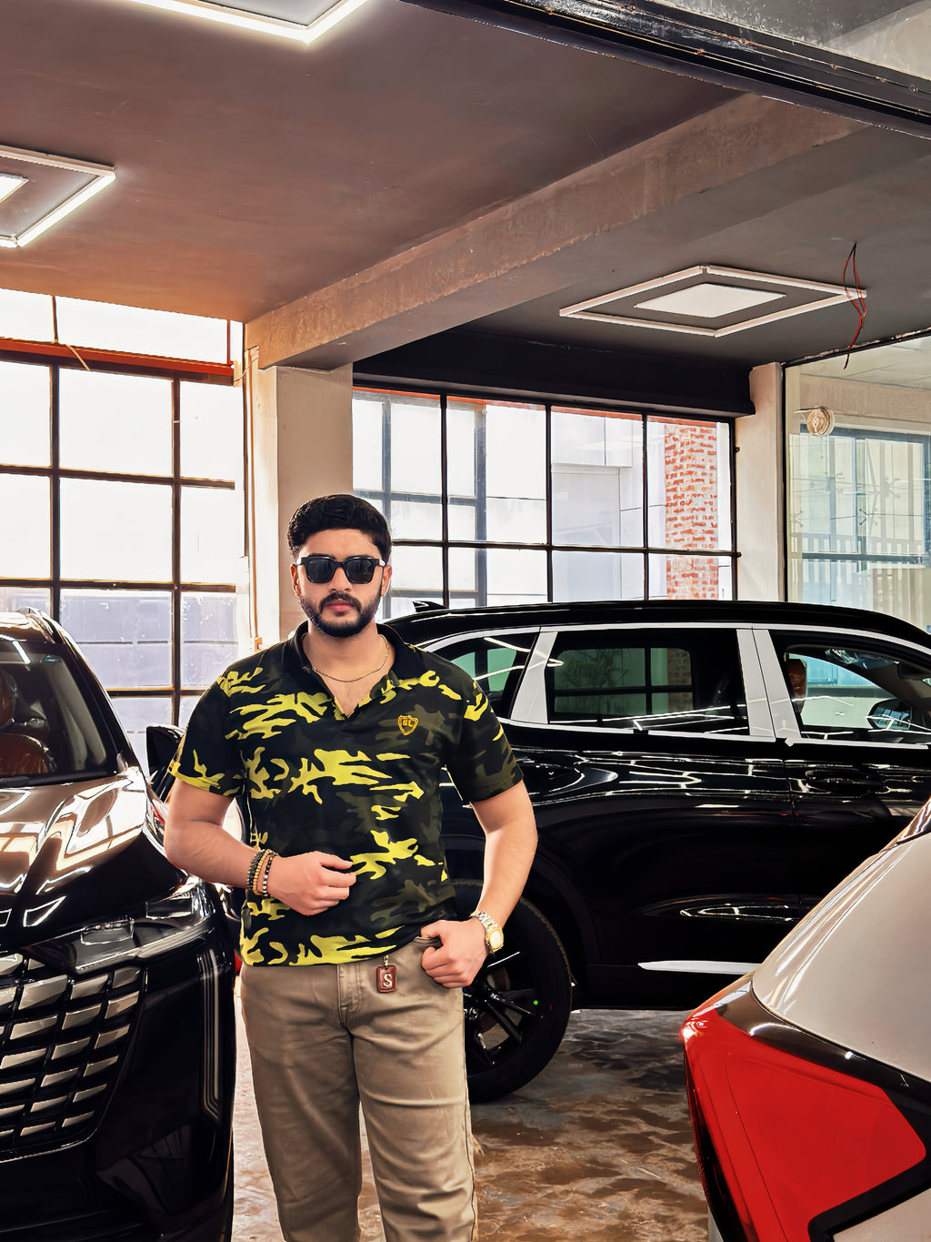 Single Jersey Camo Print Green