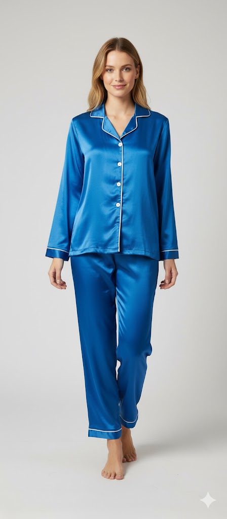 Silk Night wear Lite Blue