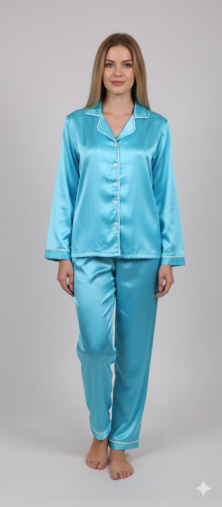 Silk Night wear Lite Blue
