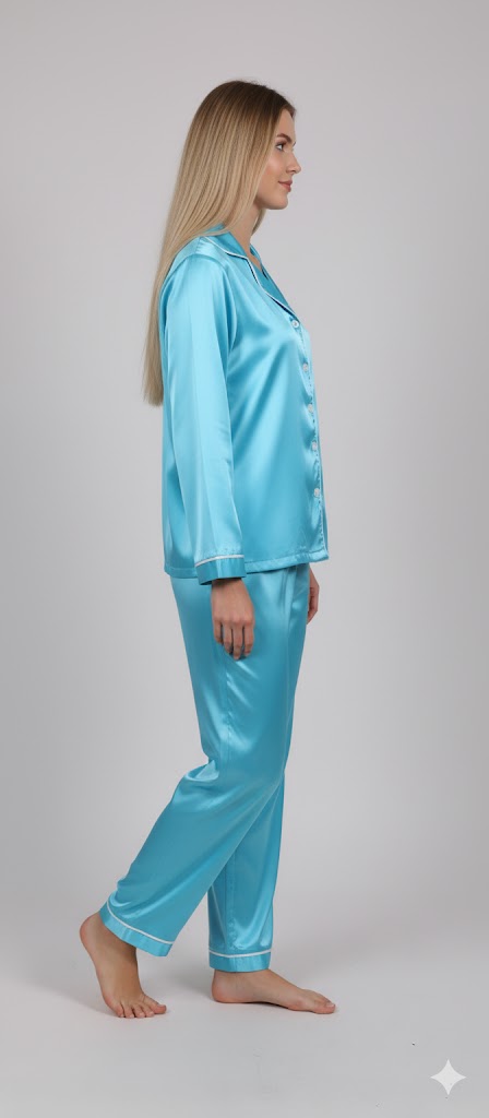 Silk Night wear Lite Blue