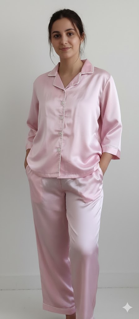 Silk Night wear Pink