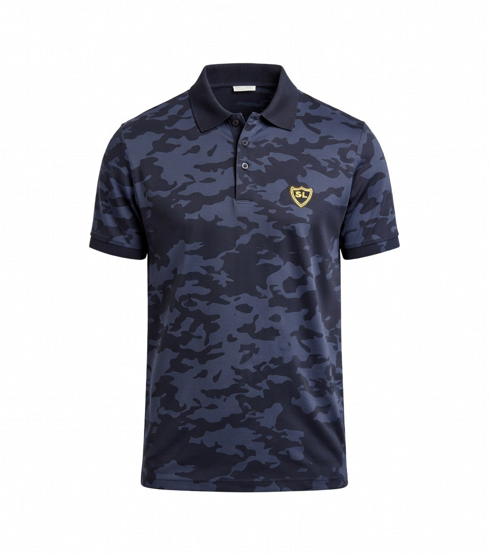 Single Jersey Camo Print Navy