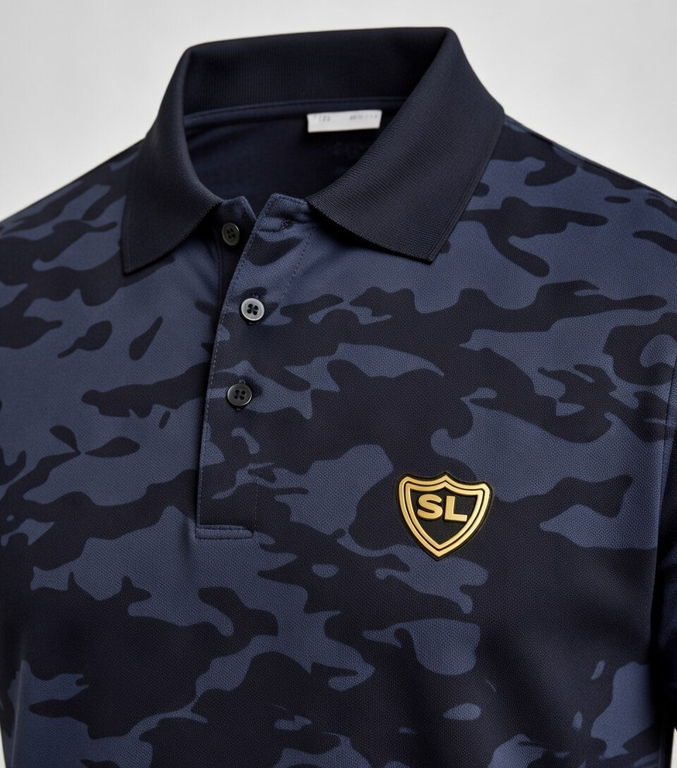 Single Jersey Camo Print Navy