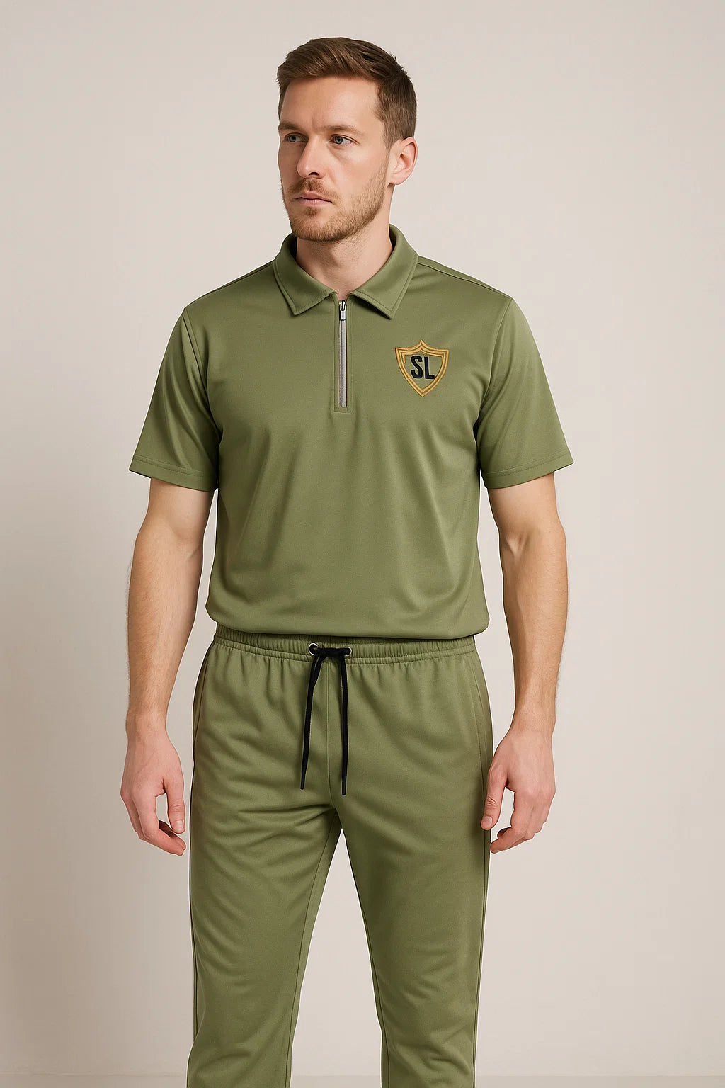 Track Suit Interlock Fabric Green