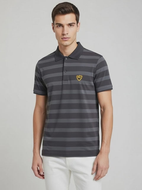 Single Jersey Yarn Dyed Stripe Black Striper