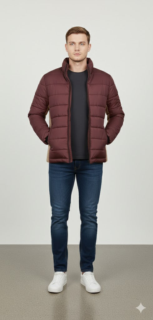 Puffer Jacket With Sleeve Red