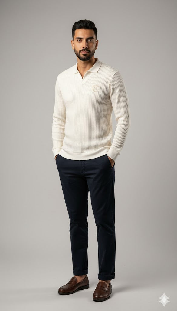 Drop Needle Egg white Shirt