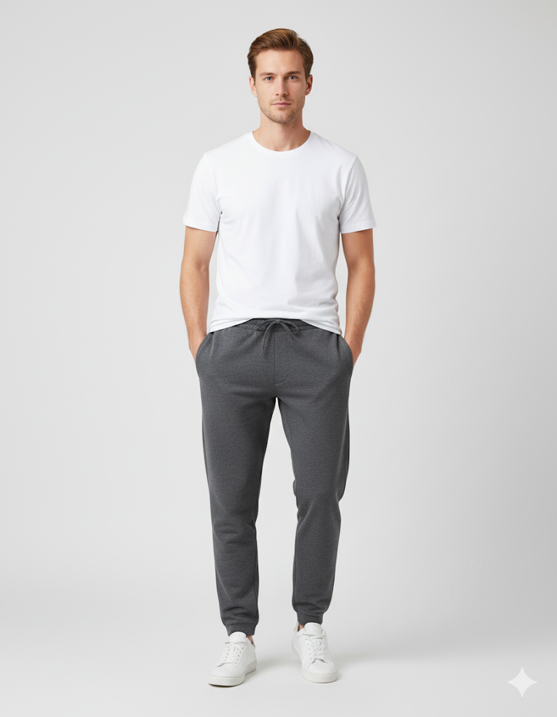 Men's 3 Thread Fleece Trouser Dark Grey