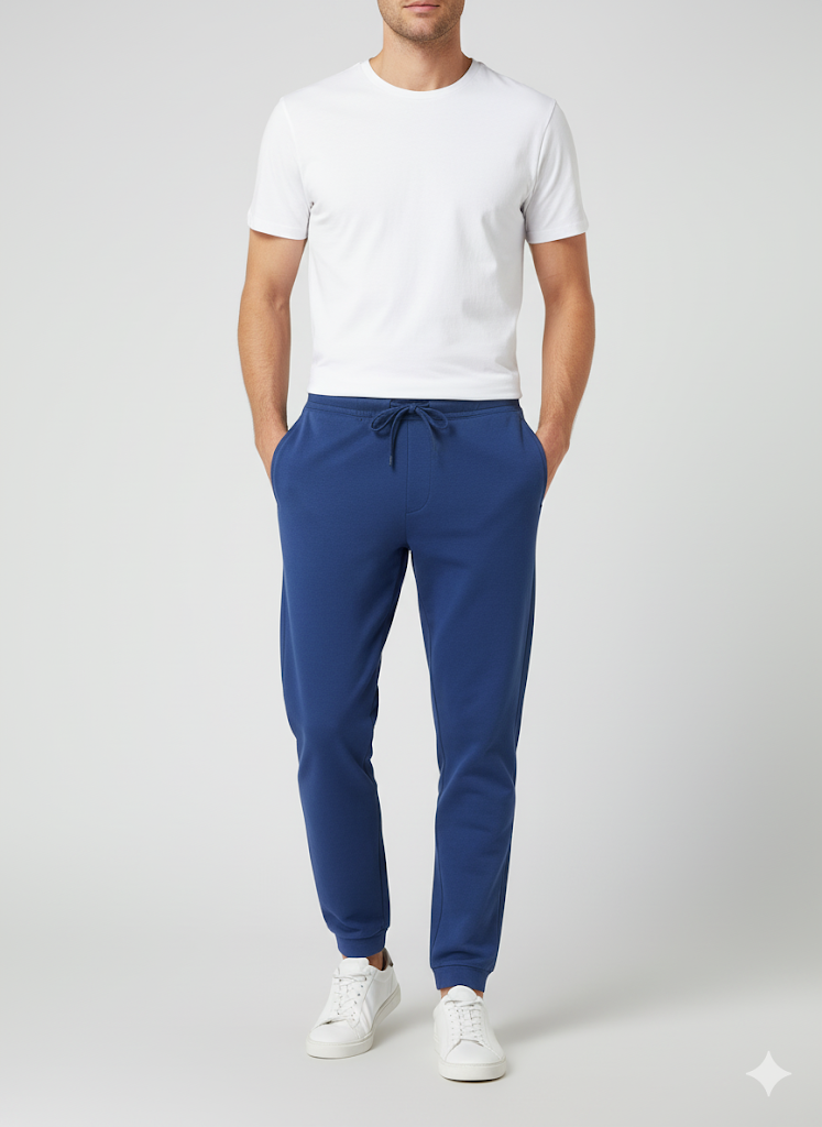 Men's 3 Thread Fleece Trouser Blue