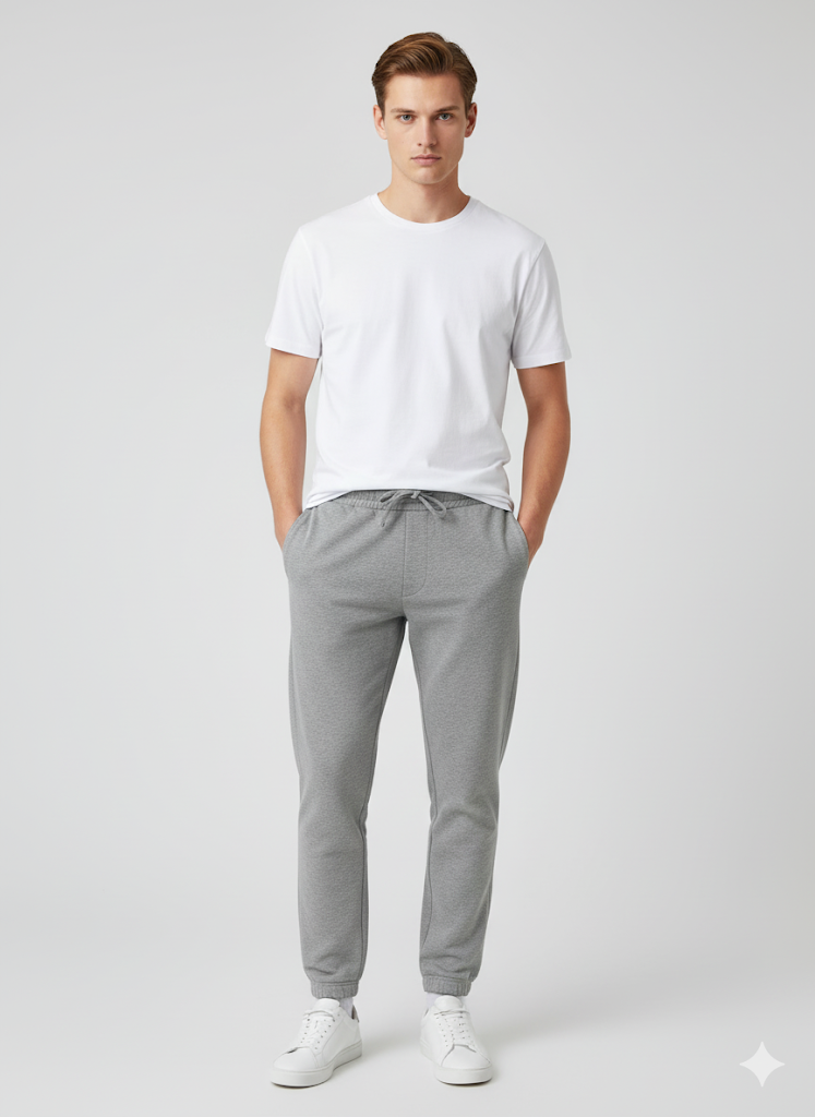 Men's 3 Thread Fleece Trouser Grey