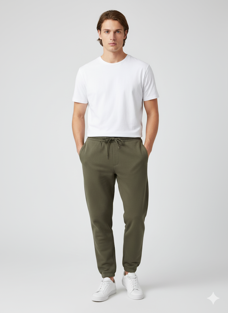Men's 3 Thread Fleece Trouser Green