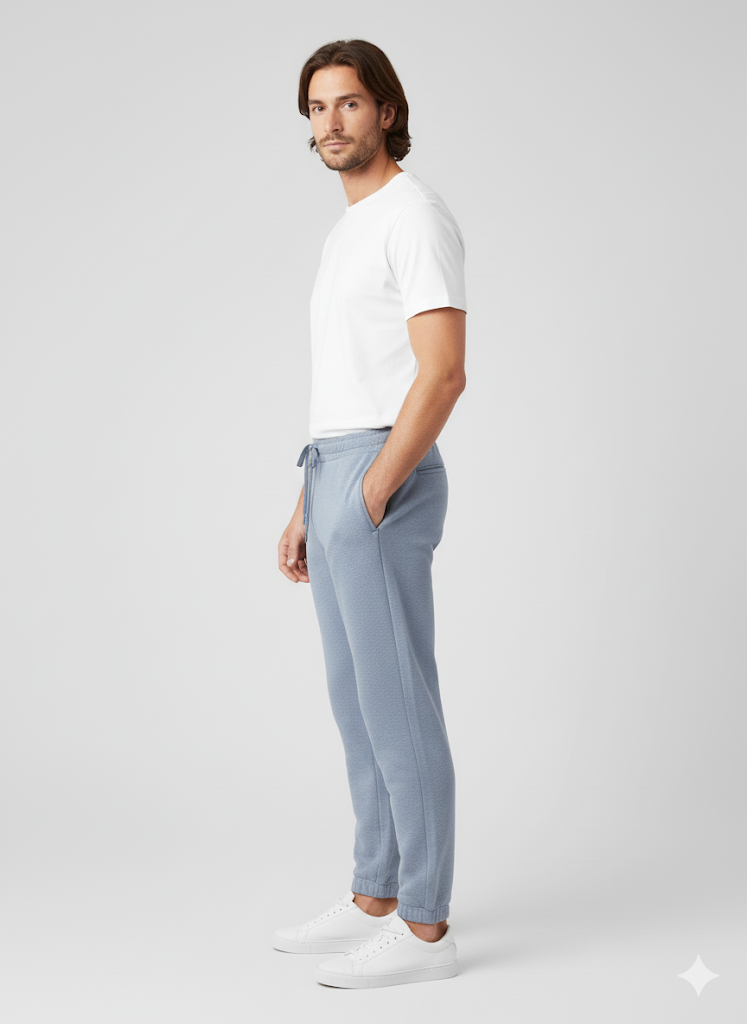 Men's 3 Thread Fleece Trouser Sky Blue