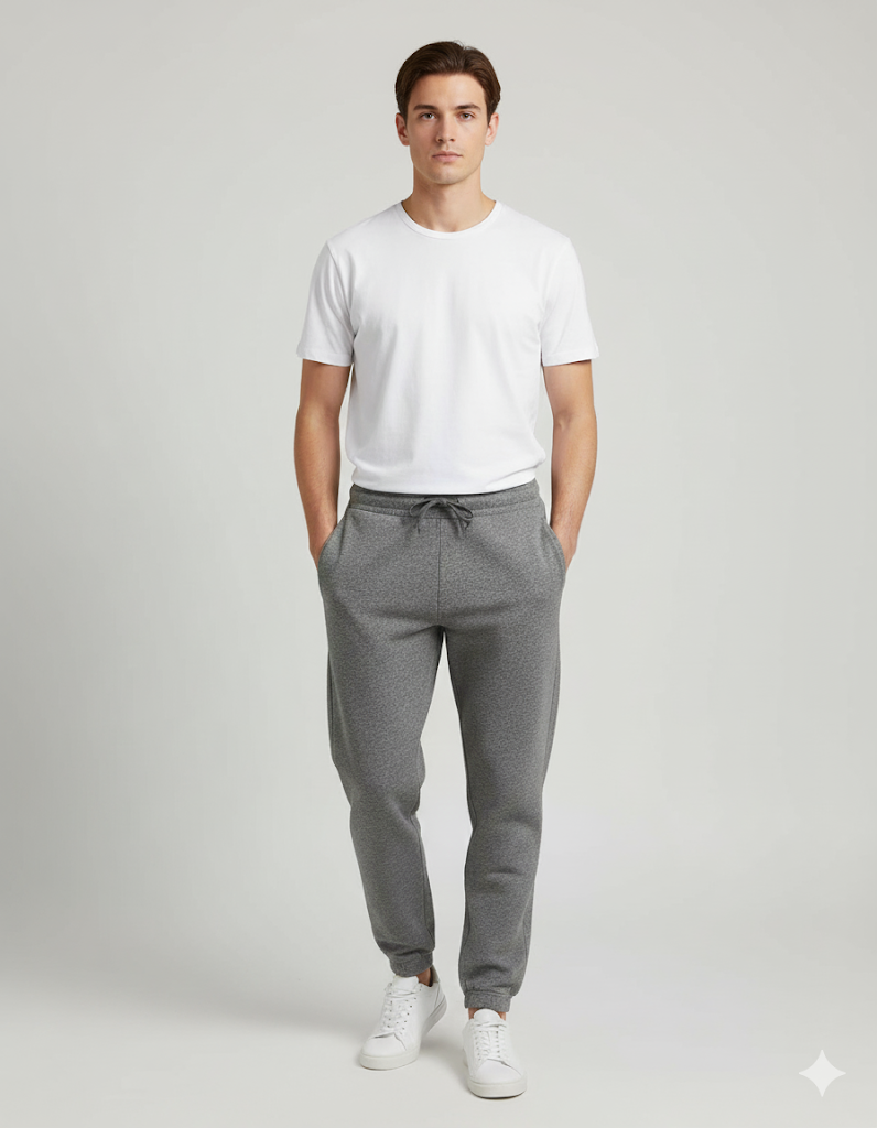 Men's 3 Thread Fleece Trouser Snake Grey Print