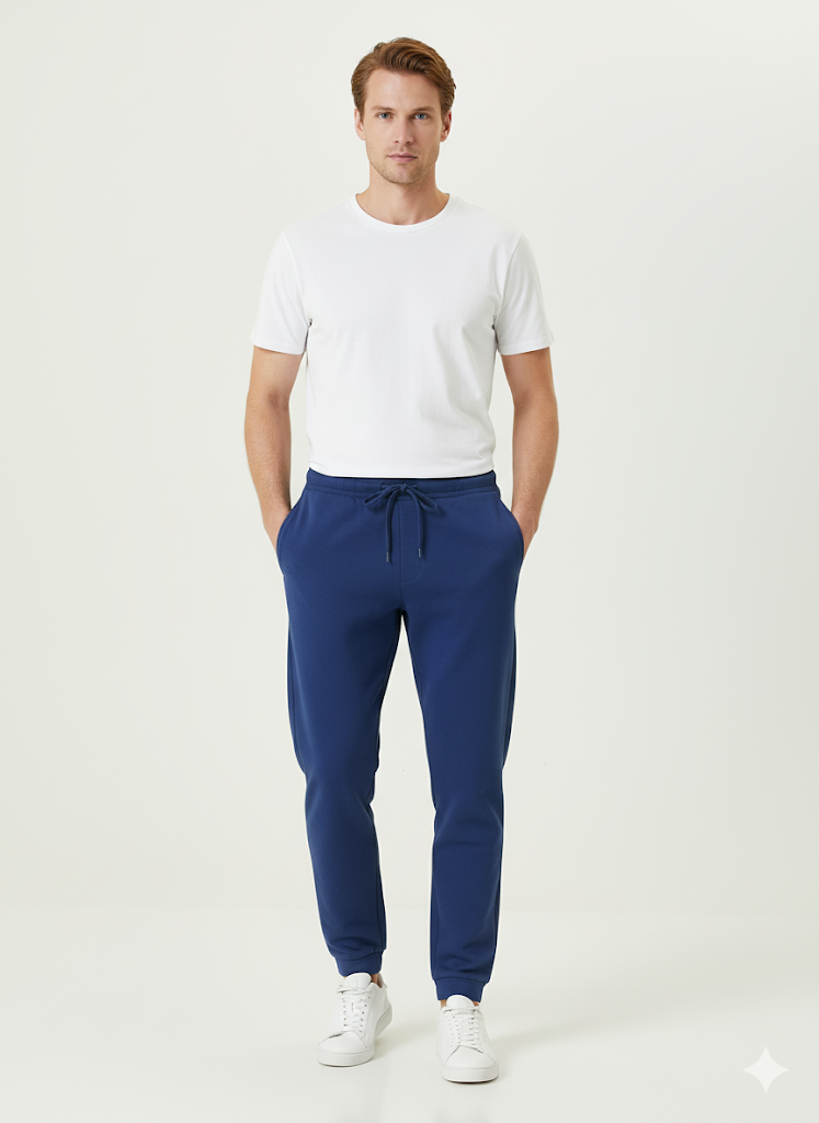 Men's 3 Thread Fleece Trouser Royal Blue