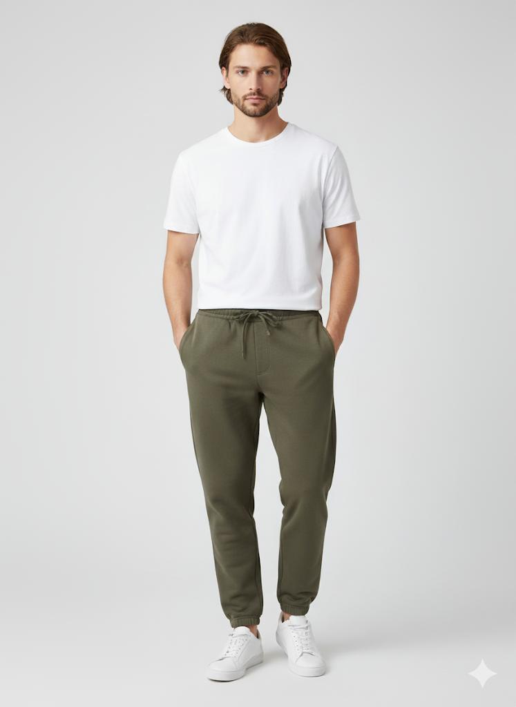 Men's 3 Thread Fleece Trouser Green